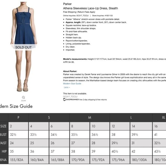 Parker NY “Athena” dress, size Large - Picture 11 of 11